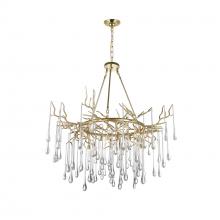 CWI LIGHTING 1094P43-12-620 - Anita 12 Light Chandelier With Gold Leaf Finish