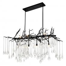 CWI LIGHTING 1094P47-10-101 - Anita 10 Light Chandelier With Black Finish