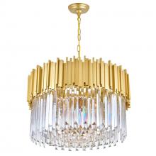 CWI LIGHTING 1112P24-7-169 - Deco 7 Light Down Chandelier With Medallion Gold Finish