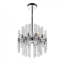 CWI LIGHTING 1137P10-3-613 - Miroir 6 Light Mini Chandelier With Polished Nickel Finish