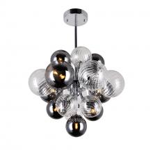 CWI LIGHTING 1205P16-8-601 - Pallocino 8 Light Chandelier With Chrome Finish