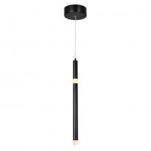 CWI LIGHTING 1262P5-1-101 - Flute 1 Light LED Pendant With Black Finish