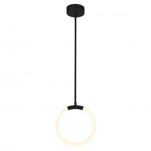 CWI LIGHTING 1273P10-1-101 - Hoops 1 Light LED Pendant With Black Finish