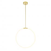 CWI LIGHTING 1273P24-1-602 - Hoops 1 Light LED Chandelier With Satin Gold Finish