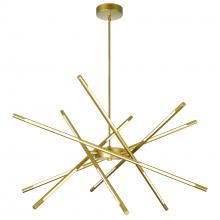 CWI LIGHTING 1375P31-6-602 - Oskil LED Integrated Chandelier With Satin Gold Finish