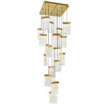 CWI LIGHTING 1587P24-17-624 - Lava Integrated LED Brass Chandelier