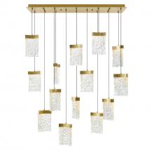 CWI LIGHTING 1587P48-14-624-RC - Lava Integrated LED Brass Chandelier