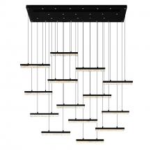 CWI LIGHTING 1588P60-14-101 - Stagger Integrated LED Black Chandelier