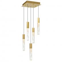 CWI LIGHTING 1589P12-5-624 - Greta Integrated LED Brass Mini Pendant