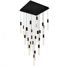 CWI LIGHTING 1589P28-25-101 - Greta Integrated LED Black Chandelier