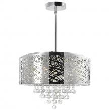 CWI LIGHTING 5008P22ST-R - Eternity 9 Light Drum Shade Chandelier With Chrome Finish