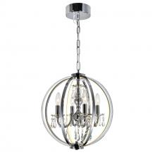 CWI LIGHTING 5025P16C-4 - Abia 4 Light Up Chandelier With Chrome Finish