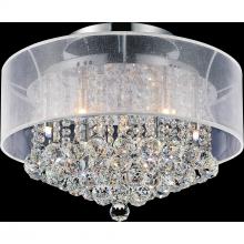 CWI LIGHTING 5062C20C (Clear + W) - Radiant 9 Light Drum Shade Flush Mount With Chrome Finish