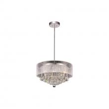 CWI LIGHTING 5062P20C (Clear + W) - Radiant 9 Light Drum Shade Chandelier With Chrome Finish