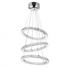 CWI LIGHTING 5080P16ST-3R - Ring LED Chandelier With Chrome Finish