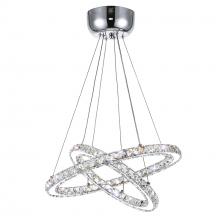 CWI LIGHTING 5080P20ST-2R - Ring LED Chandelier With Chrome Finish