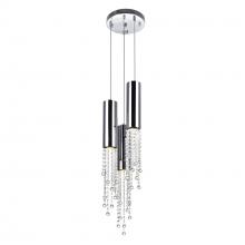 CWI LIGHTING 5081P10C-R - Extended 3 Light Down Mini Pendant With Chrome Finish