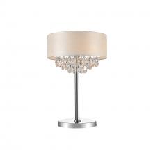 CWI LIGHTING 5443T14C (Off White) - Dash 3 Light Table Lamp With Chrome Finish