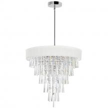 CWI LIGHTING 5523P22C (Off White) - Franca 8 Light Drum Shade Chandelier With Chrome Finish