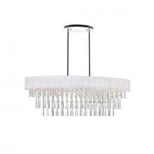 CWI LIGHTING 5523P38C-O (Off White) - Franca 8 Light Drum Shade Chandelier With Chrome Finish