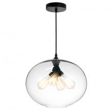 CWI LIGHTING 5553P16-Clear - Glass 4 Light Down Pendant With Clear Finish