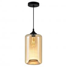 CWI LIGHTING 5553P7-Cognac - Glass 1 Light Down Mini Pendant With Cognac Finish