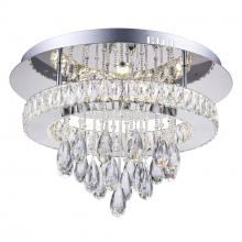 CWI LIGHTING 5613C20ST-R - Veil LED Flush Mount With Chrome Finish