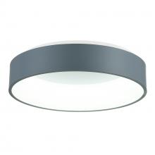 CWI LIGHTING 7103C18-1-167 - Arenal LED Drum Shade Flush Mount With Gray & White Finish