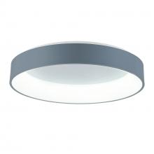 CWI LIGHTING 7103C24-1-167 - Arenal LED Drum Shade Flush Mount With Gray & White Finish