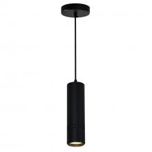 CWI LIGHTING 7117P3-1-101-B - Stowe LED Down Mini Pendant With Black & Wood Finish