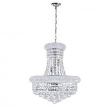 CWI LIGHTING 8001P18C - Empire 8 Light Down Chandelier With Chrome Finish