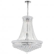 CWI LIGHTING 8001P28C - Empire 18 Light Down Chandelier With Chrome Finish