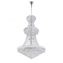 CWI LIGHTING 8001P42C - Empire 38 Light Down Chandelier With Chrome Finish