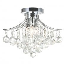 CWI LIGHTING 8012C16C - Princess 4 Light Flush Mount With Chrome Finish