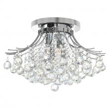 CWI LIGHTING 8012C20C - Princess 6 Light Flush Mount With Chrome Finish