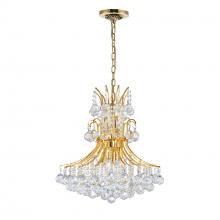 CWI LIGHTING 8012P20G - Princess 8 Light Down Chandelier With Gold Finish