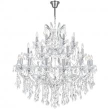 CWI LIGHTING 8318P42C-33 (Clear) - Maria Theresa 33 Light Up Chandelier With Chrome Finish