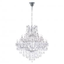 CWI LIGHTING 8318P50C-41 (Clear)-B - Maria Theresa 41 Light Up Chandelier With Chrome Finish