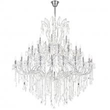 CWI LIGHTING 8318P60C-49 (Clear)-A - Maria Theresa 49 Light Up Chandelier With Chrome Finish