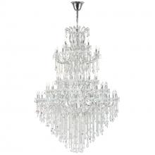 CWI LIGHTING 8318P70C-84 (Clear)-A - Maria Theresa 84 Light Up Chandelier With Chrome Finish