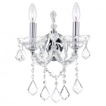 CWI LIGHTING 8318W12C-2 (Clear) - Maria Theresa 2 Light Wall Sconce With Chrome Finish