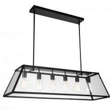 CWI LIGHTING 9601P42-6-101 - Alyson 6 Light Down Chandelier With Black Finish