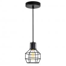 CWI LIGHTING 9608P6-1-101 - Secure 1 Light Down Mini Pendant With Black Finish