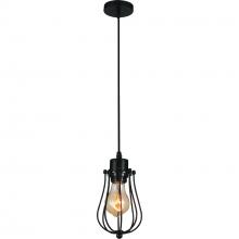 CWI LIGHTING 9610P4-1-101 - Tomaso 1 Light Down Mini Pendant With Black Finish