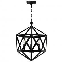 CWI LIGHTING 9641P17-3-101 - Amazon 3 Light Up Pendant With Black Finish