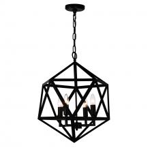 CWI LIGHTING 9641P20-4-101 - Amazon 4 Light Up Pendant With Black Finish