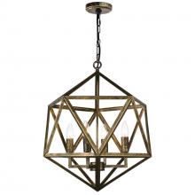 CWI LIGHTING 9641P20-4-128 - Amazon 4 Light Up Pendant With Antique forged copper Finish