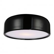 CWI LIGHTING 9688C19-3-171 - Campton 3 Light Drum Shade Flush Mount With Black Finish