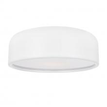 CWI LIGHTING 9688C19-3-172 - Campton 3 Light Drum Shade Flush Mount With White Finish