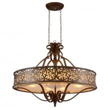 CWI LIGHTING 9807P39-6-116 - Nicole 6 Light Drum Shade Chandelier With Brushed Chocolate Finish